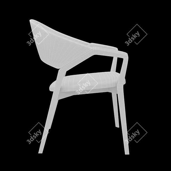 Modern Angel Cerda Armchair - Elegant Design, Leatherette Upholstery 3D model image 5