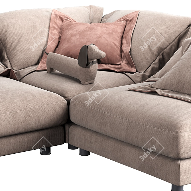 BELMONT S TurboSmooth Sofa 3D model image 2