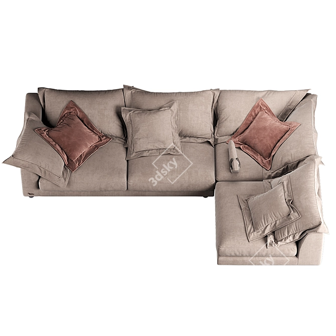 BELMONT S TurboSmooth Sofa 3D model image 4