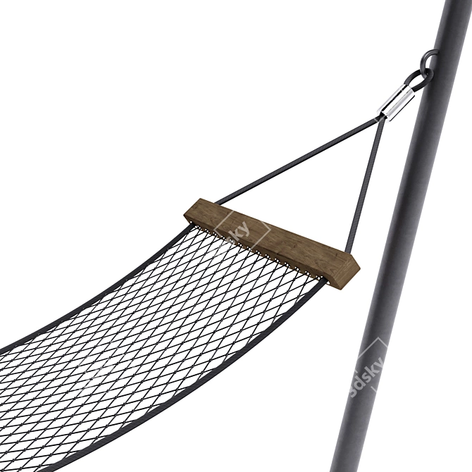 Cozy Courtyard Stationary Hammock 3D model image 2