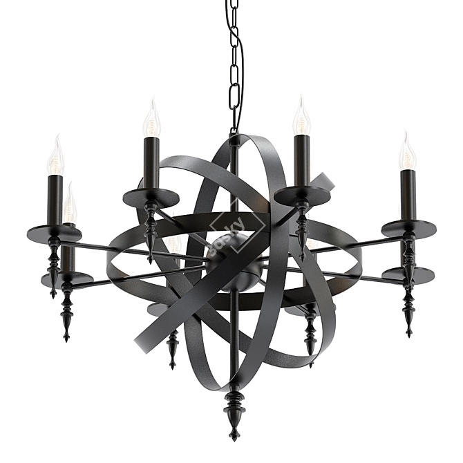 "Elegant Orbita Pendant Light 3D model image 1