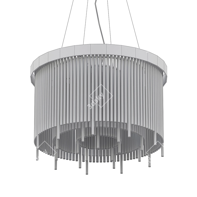 Modern Brass Ring Pendant Chandelier 3D model image 2