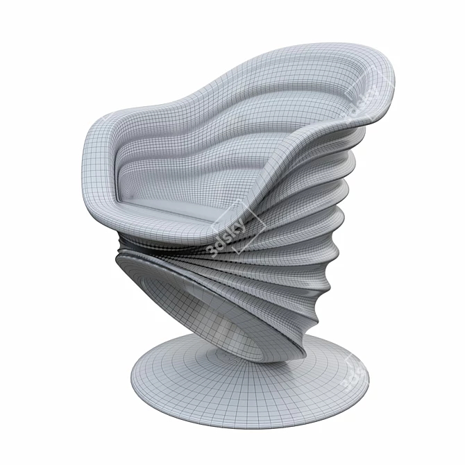 Elegant Teneride Office Chair 3D model image 4