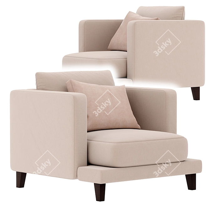 Delavega C33: Stylish Armchair for Modern Living 3D model image 1