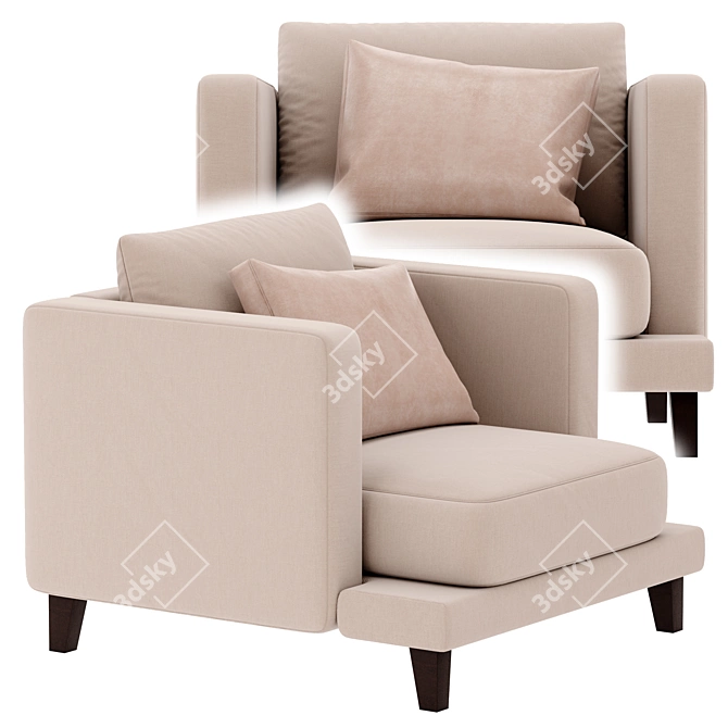 Delavega C33: Stylish Armchair for Modern Living 3D model image 2