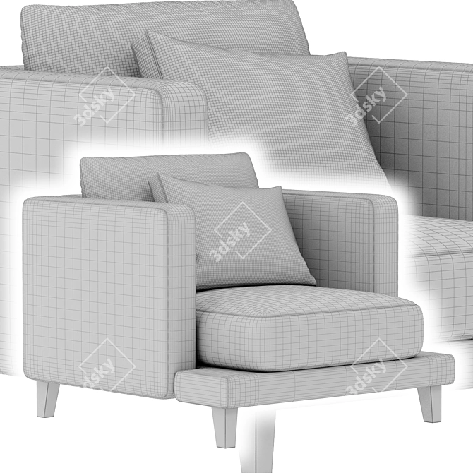 Delavega C33: Stylish Armchair for Modern Living 3D model image 3