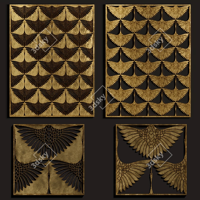 Seamless Decorative Partition: Versatile Patterns 3D model image 1