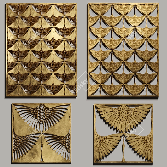 Seamless Decorative Partition: Versatile Patterns 3D model image 3