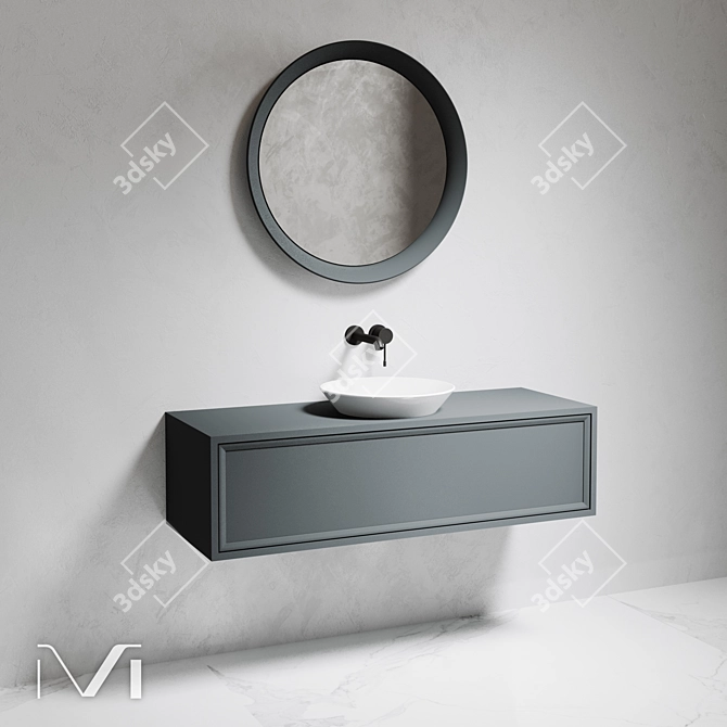 Modular Bathroom Console Set 3D model image 4