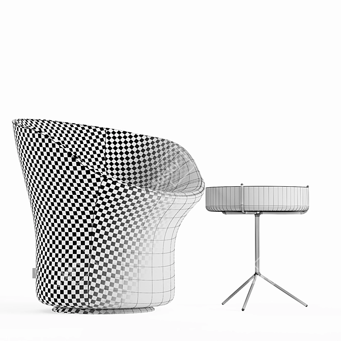Modern Swivel Avalon Chair by Swedese 3D model image 5