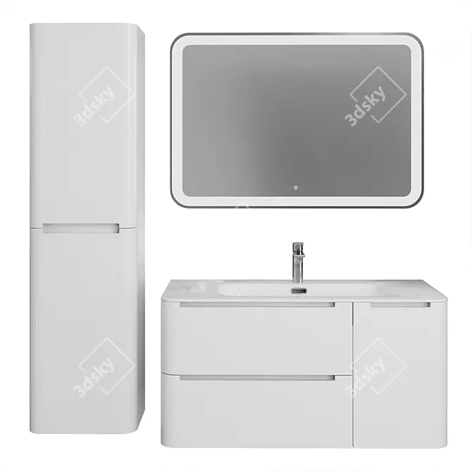 Edifice 100 Bathroom Furniture Set 3D model image 1