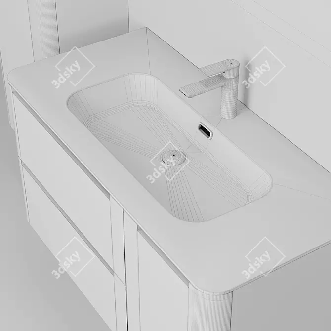 Edifice 100 Bathroom Furniture Set 3D model image 5