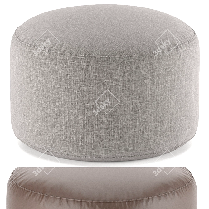 Modern Minotti Davis Pouf Set 3D model image 4