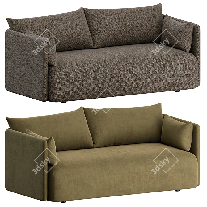 Menu Offset 2 Seater: Elegant & comfortable sofa 3D model image 4