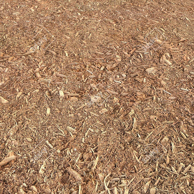 Mulch: High-Quality Wood Bark for Landscaping 4 Options 3D model image 4