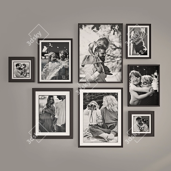 Memories in Frames: Family Photo Collection 3D model image 1