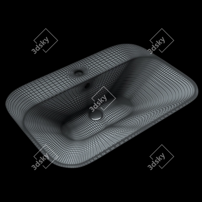 Modern Bathroom Wash Basin 3D model image 3