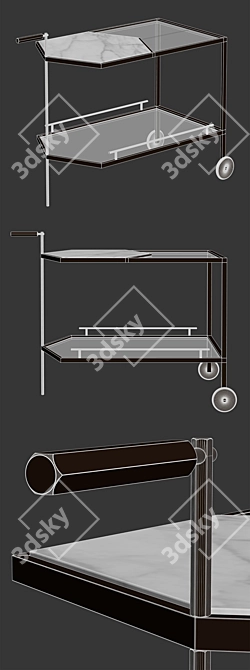 Elegant Kookudesign Gin Lane Vanity 3D model image 4
