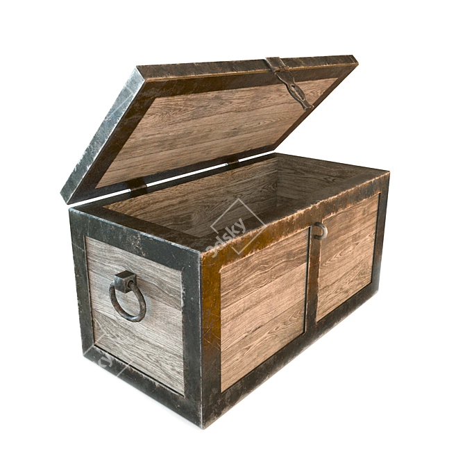 Rustic Loft Style Chest 3D model image 2