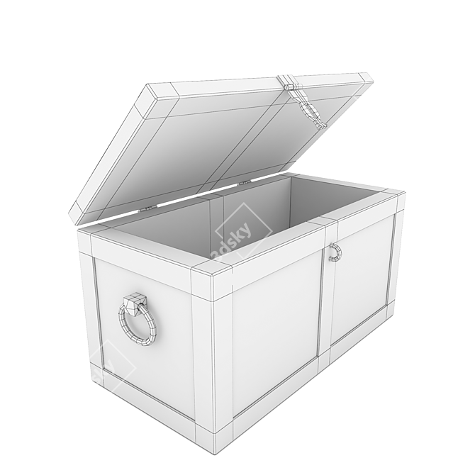 Rustic Loft Style Chest 3D model image 5