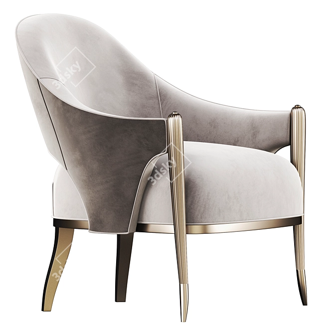 Charming Chic Chair with Elegant Touch 3D model image 1