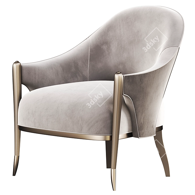 Charming Chic Chair with Elegant Touch 3D model image 2