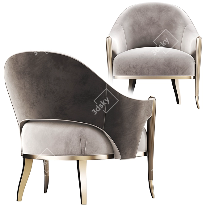 Charming Chic Chair with Elegant Touch 3D model image 3