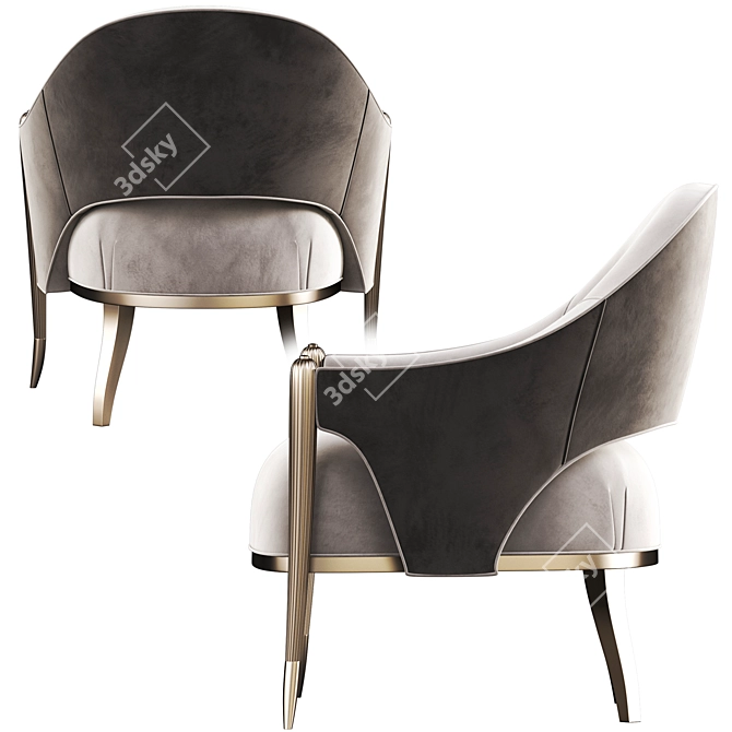 Charming Chic Chair with Elegant Touch 3D model image 4