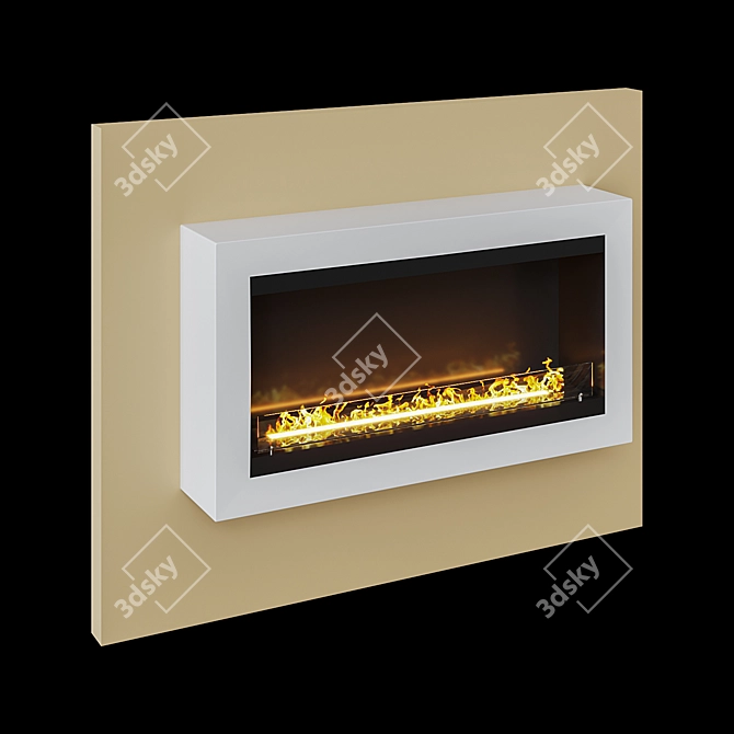 Volar Wall-Mounted Bioethanol Fireplace 3D model image 2