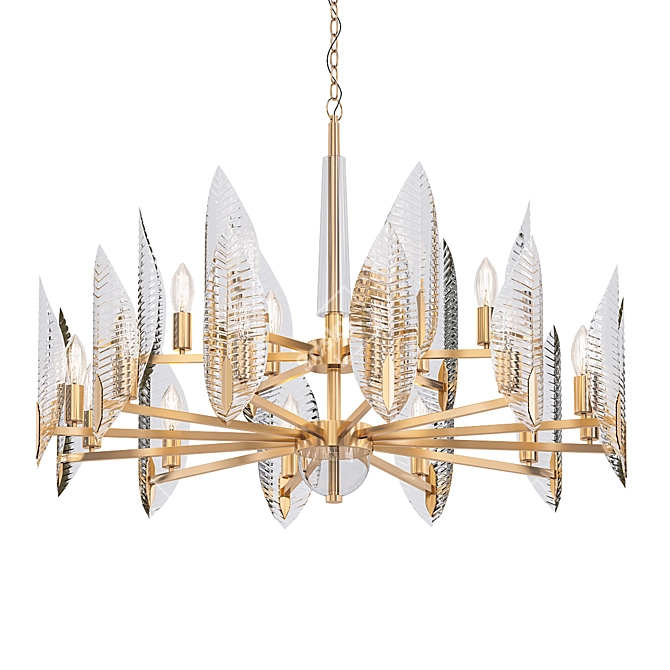 Sculptural Glass Chandelier - Niba-B 3D model image 1