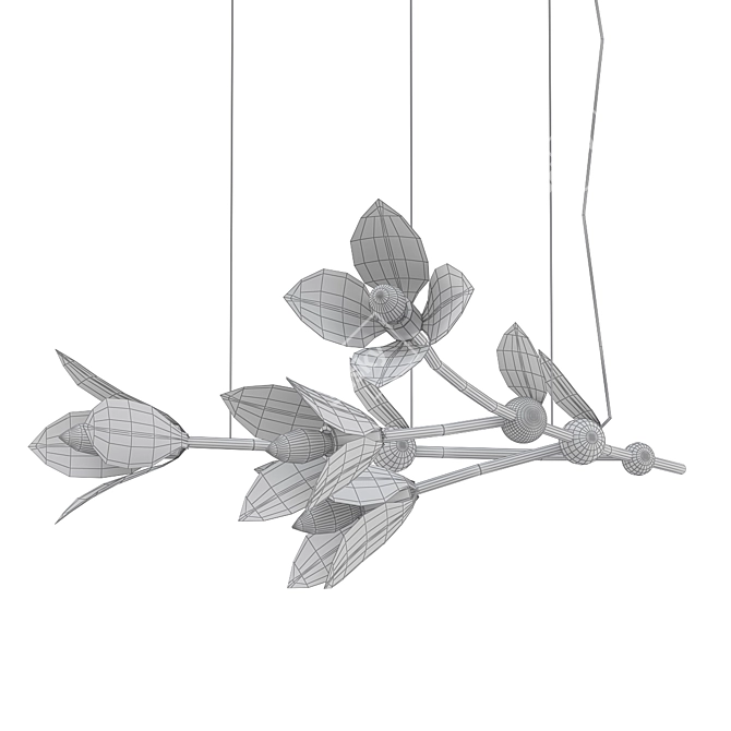 Nature-inspired Designer Chandelier 3D model image 2