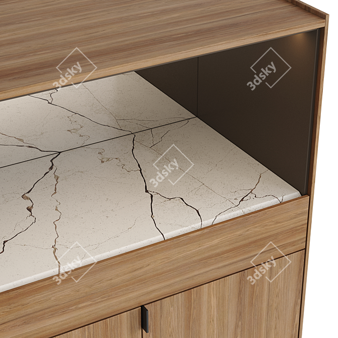 Sleek Poliform CODE Sideboard 3D model image 2