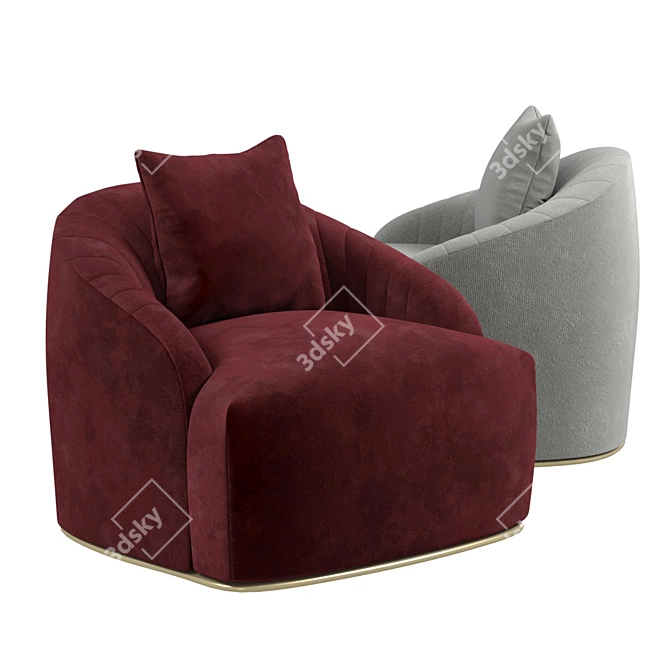 Cozy Astrid Armchair - Your Perfect Companion! 3D model image 1