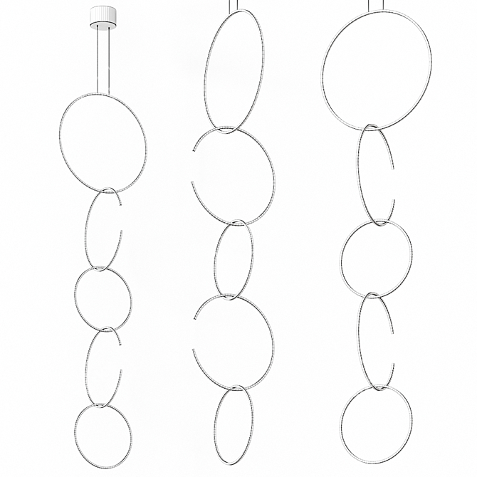 Italian Designed Sesto Senso Pendant Lamp 3D model image 2