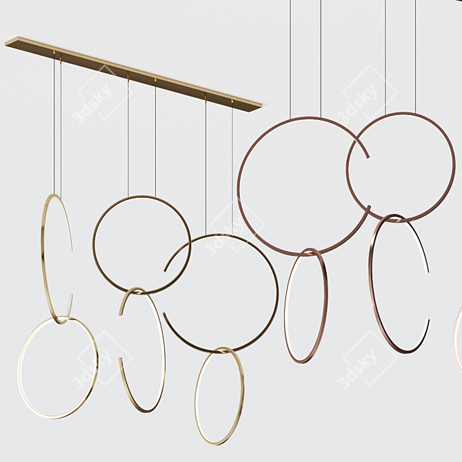 Italian Elegance: Sesto Senso Pendant Lamp 3D model image 1