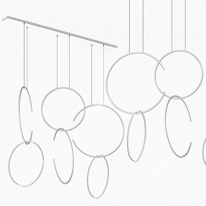 Italian Elegance: Sesto Senso Pendant Lamp 3D model image 2