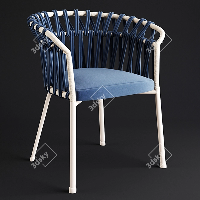 Emma Cross: Stylish Dining Armchair 3D model image 1