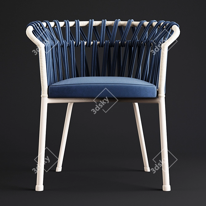 Emma Cross: Stylish Dining Armchair 3D model image 2