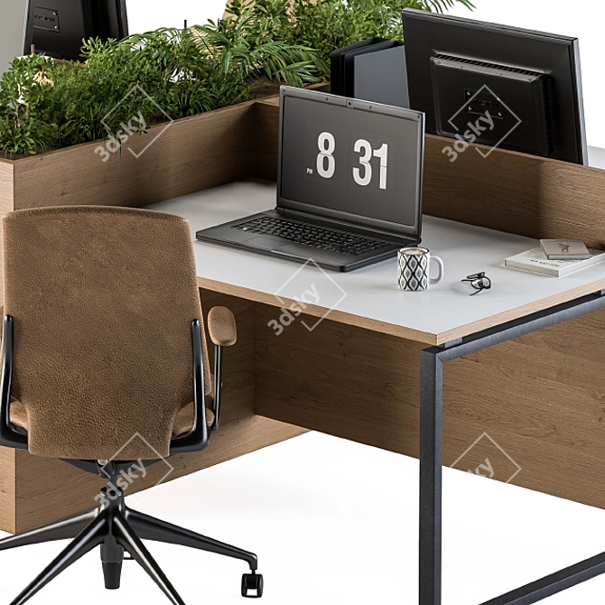 ErgoBoost Office Furniture Set 3D model image 4