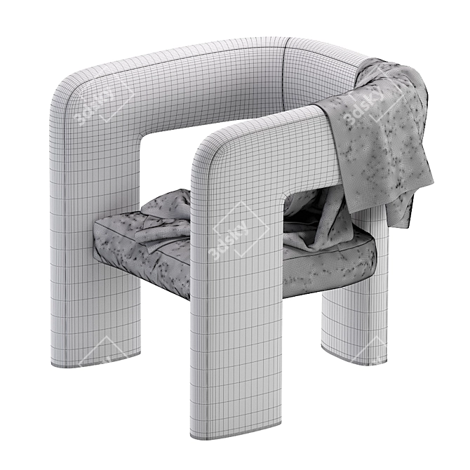 Elegant Tressel Chair: Lee Jofa 3D model image 5