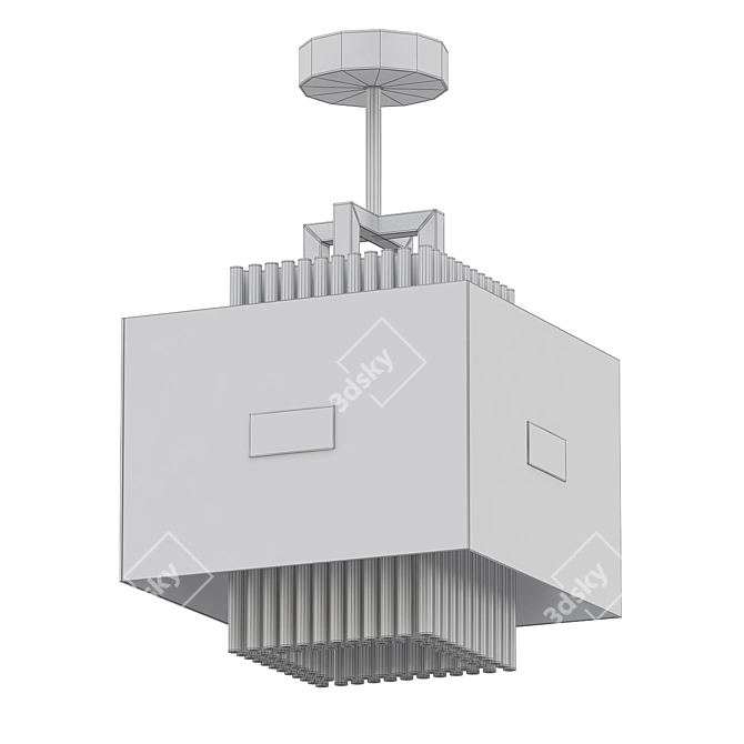 Sella-ch: Stylish Copper Ceiling Chandelier 3D model image 2