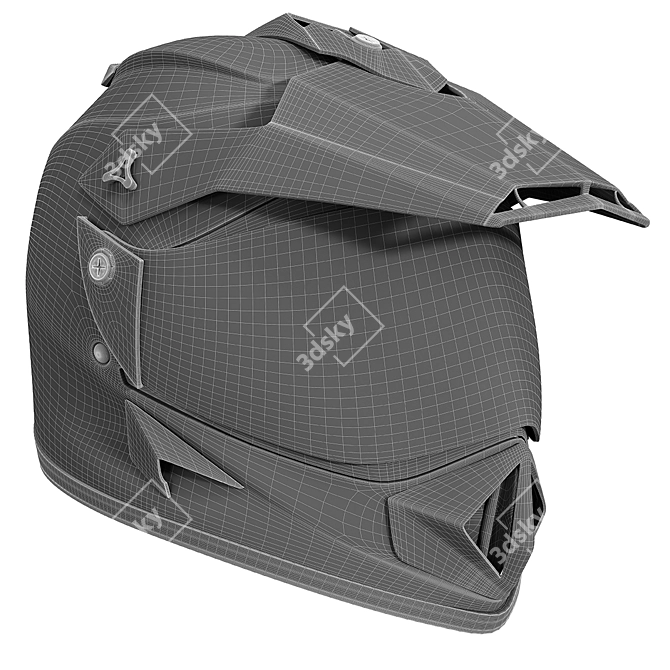 Rugged Off-Road Helmet | Durable & Protective 3D model image 10