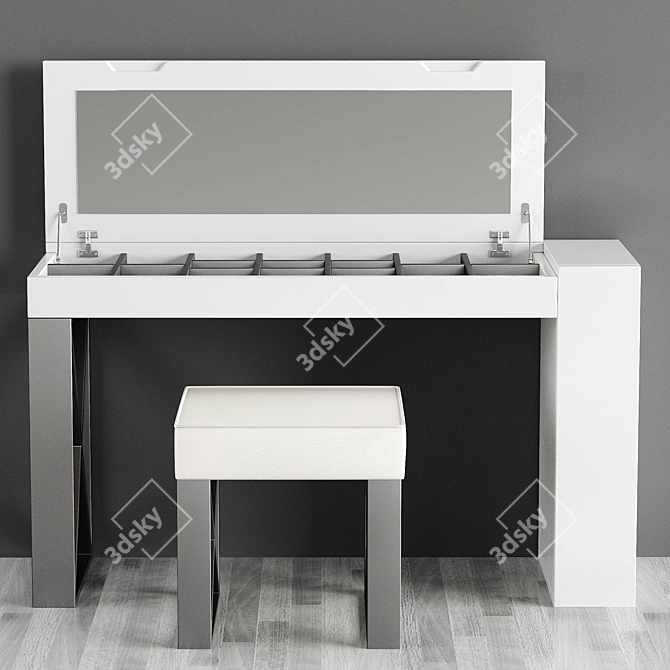 Elegant Dressing Table Set 3D model image 3