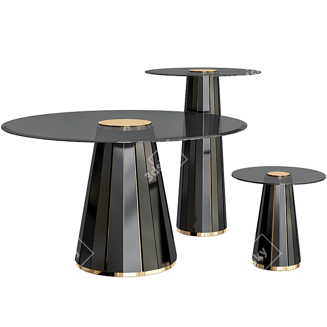 Luxxu Darian Tables Set - Elegant and Versatile 3D model image 1