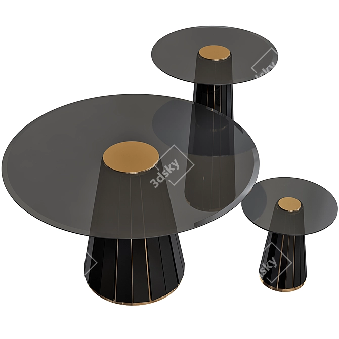 Luxxu Darian Tables Set - Elegant and Versatile 3D model image 2