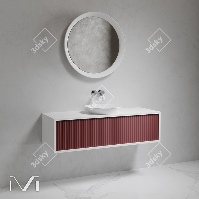 Ultra-modern Console Sink by VIVOMOBILI 3D model image 2