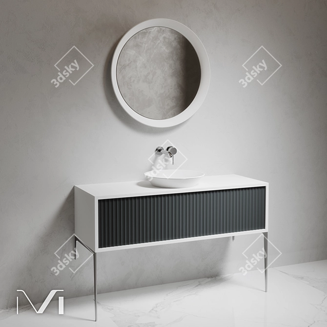 Ultra-modern Console Sink by VIVOMOBILI 3D model image 3