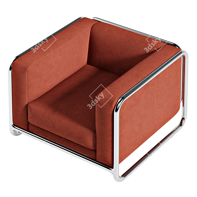 Modern Selene Upholstered Chair | Stylish and Comfortable 3D model image 4