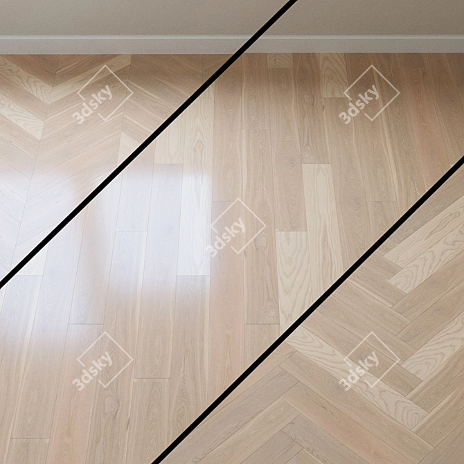 Elegant Karelia Ash Parquet 3D model image 1