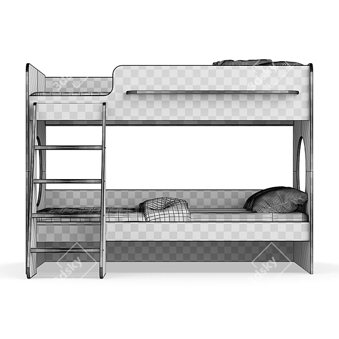 Modern Modular Kids Bed Set 3D model image 4